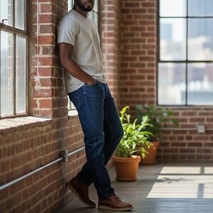 Wrangler Premium Quality Dark Wash Regular Fit Heavy Jeans Mens 36x34 (33.5)